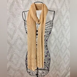 Lauren Ralph Lauren gold glitter sheer scarf